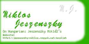 miklos jeszenszky business card